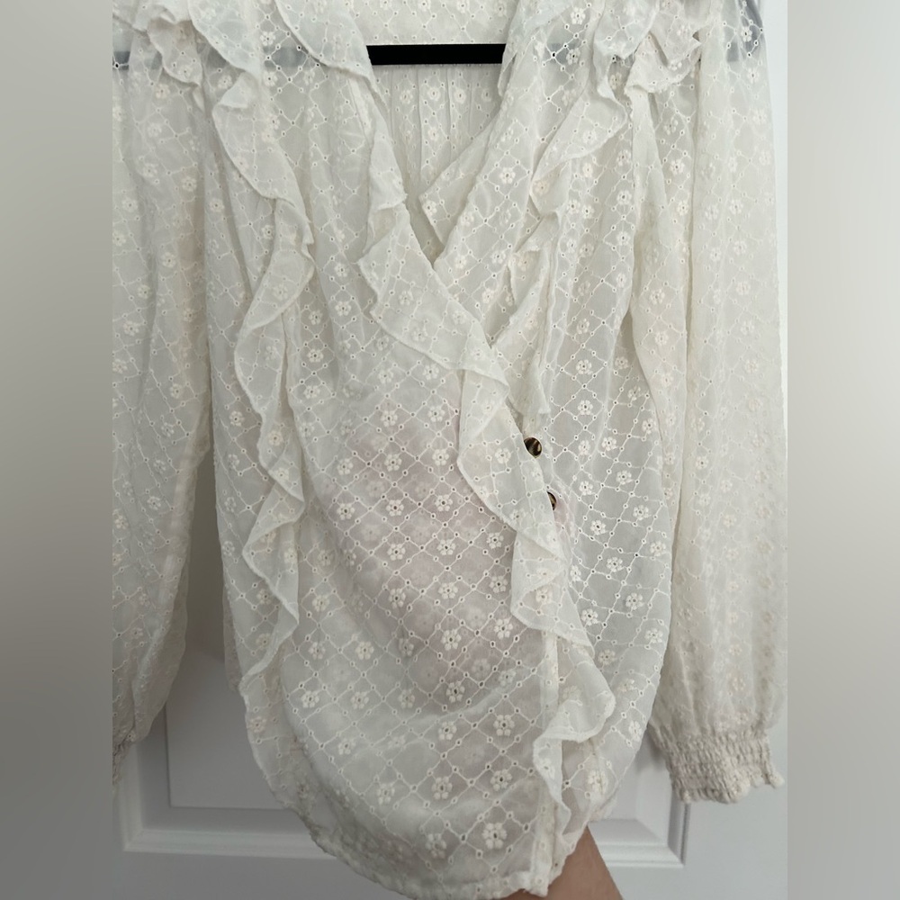 Maeve Anthropologie Laila Ruffled Blouse - Picture 4 of 5